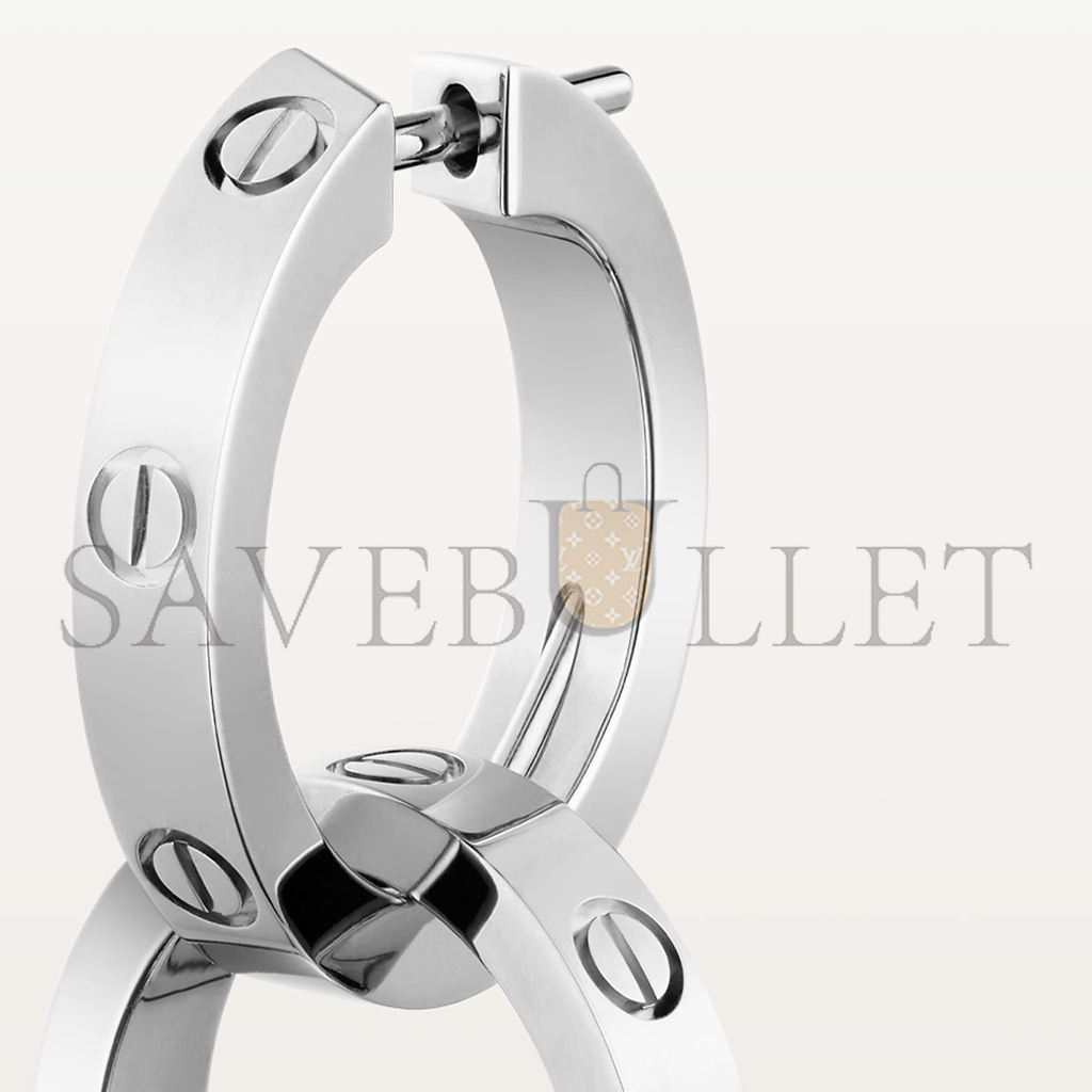 Ca*t*er love white gold earrings b8301500